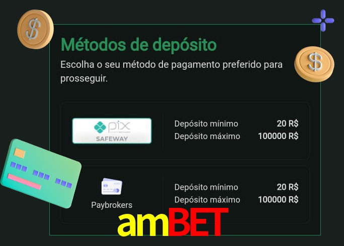 O cassino ambet oferece uma grande variedade de métodos de pagamento